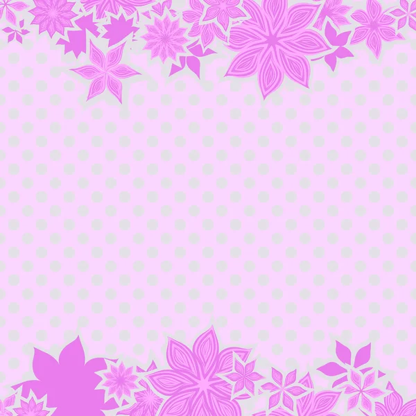 Pink borders with flowers — Stock Vector