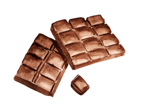 Pedazos de chocolate — Foto de Stock