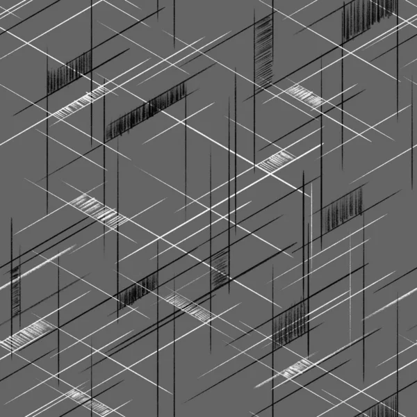 Abstrakcyjny bezszwowy wzór o izometrycznej strukturze geometrycznej. — Zdjęcie stockowe