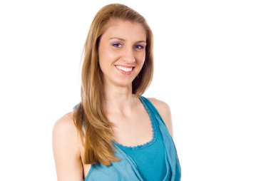 güzel kız sadece gülümsüyor