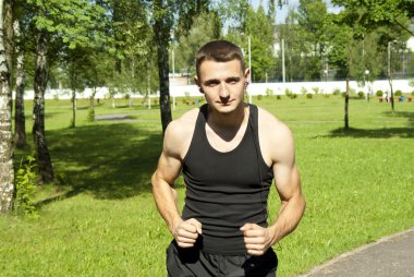 Koşuya katılan adam