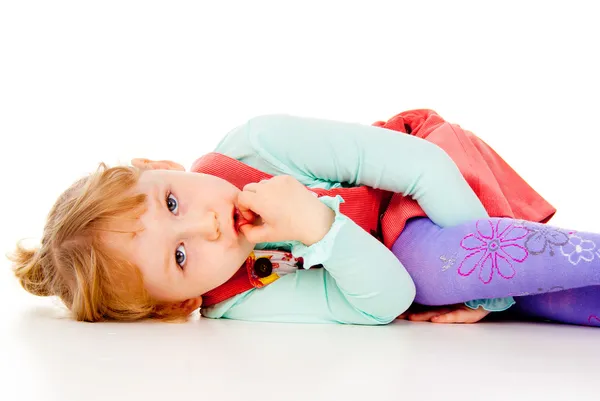 The little girl just posing — Stock Photo, Image