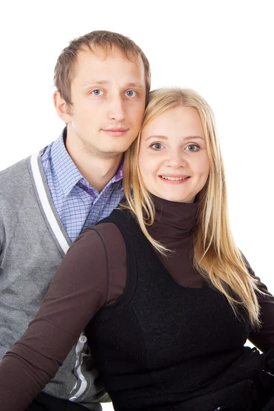 Gelukkige jonge paar, man en vrouw — Stockfoto