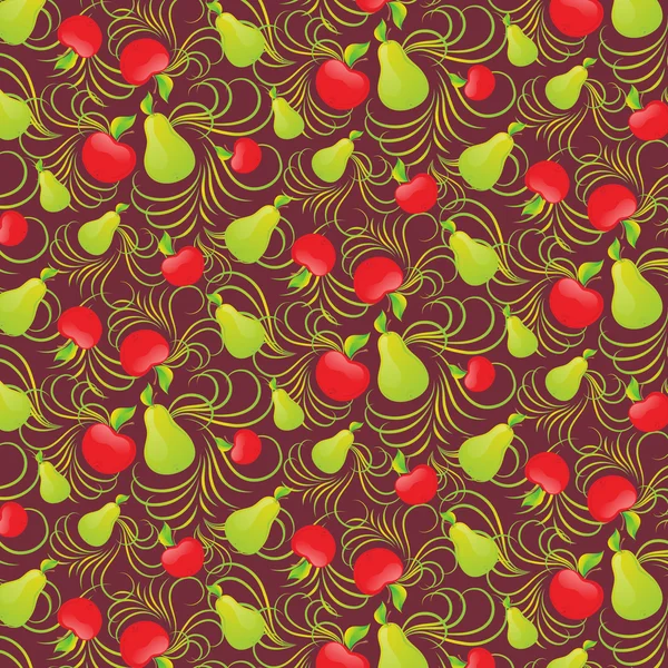 Fruit seamless background — Stock Vector