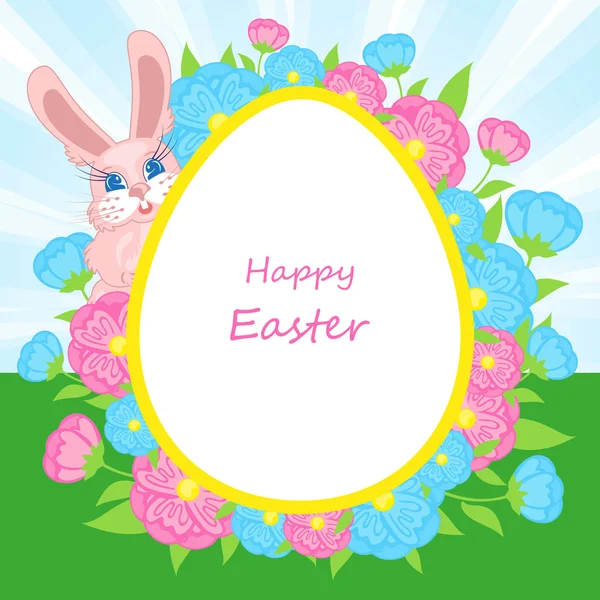 Easter card with Easter bunny — Stock Vector