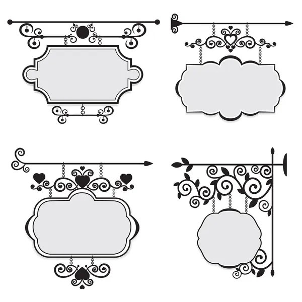 Vector set of blank signs — Stock Vector