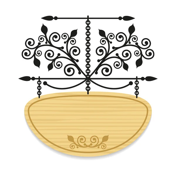 ベクトル木製看板 — ストックベクタ