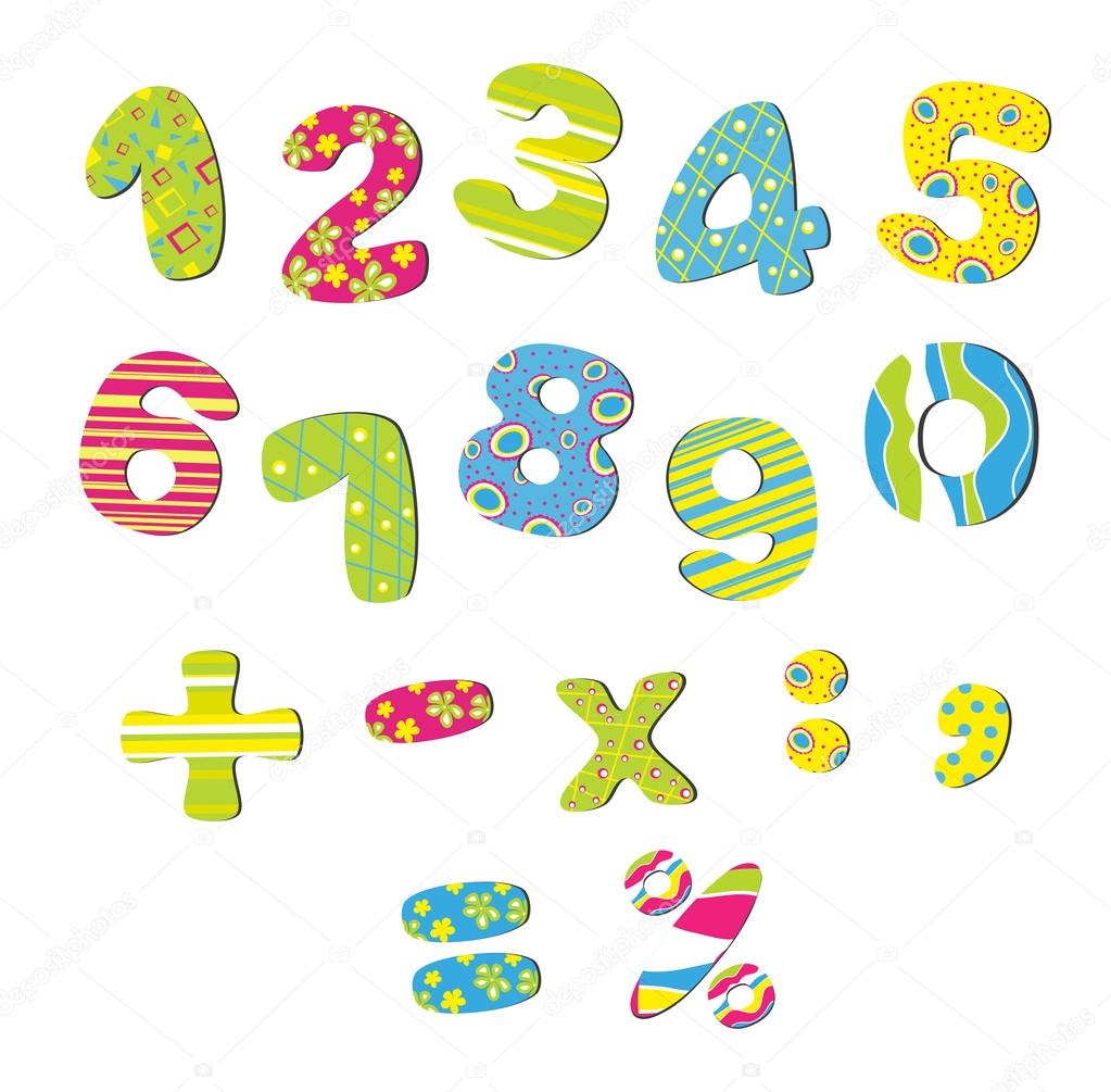 Colorful numbers for children