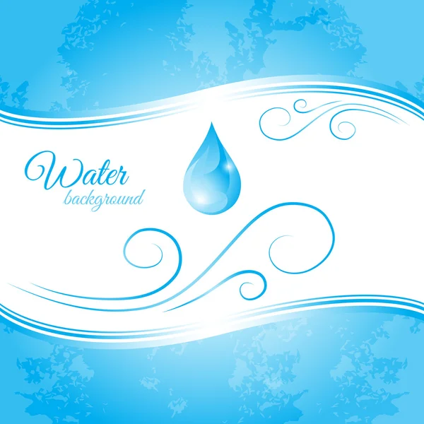 Fondo de agua con gota de agua — Vector de stock