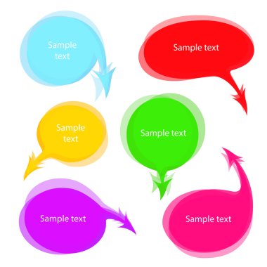çok renkli konuşma balonları küme vektör
