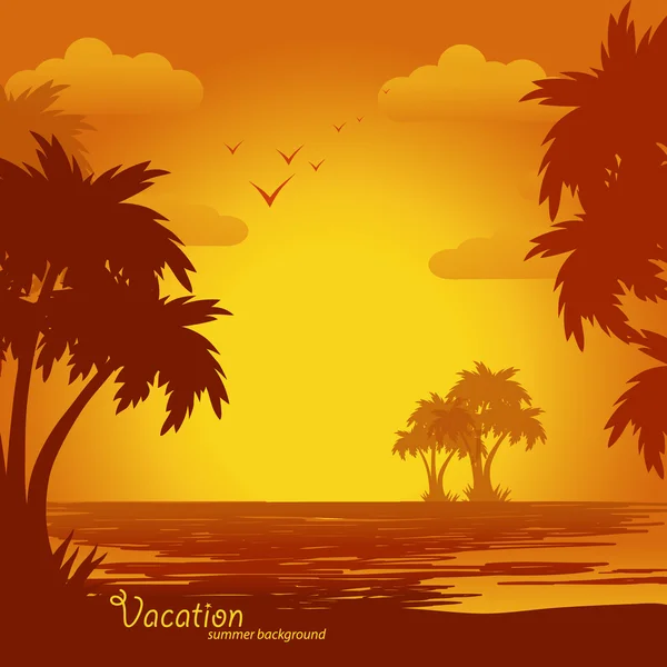 Sunset Beach, yaz arka plan