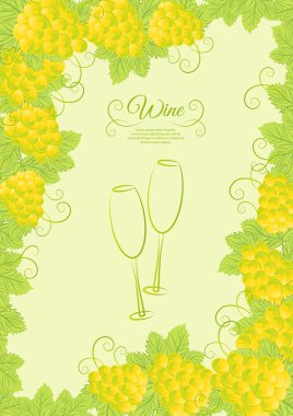 şarap listesi tasarım, soyut şarap bardakları