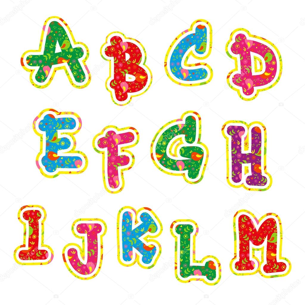 Children's bright colorful alphabet