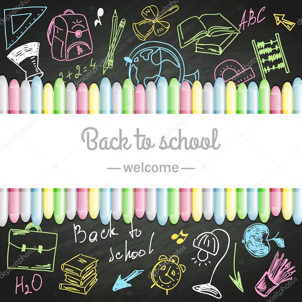 school boards and colored chalks