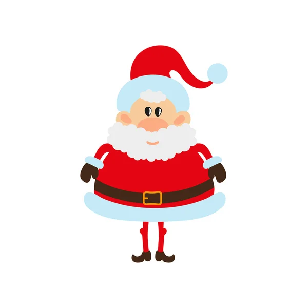 Santa Claus sobre un fondo blanco — Vector de stock