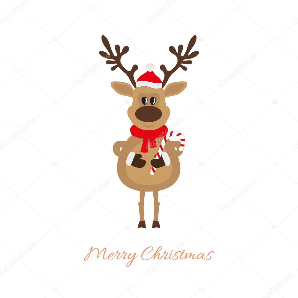 Christmas cartoon raindeer