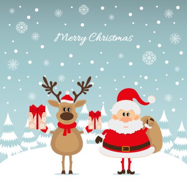 Ren geyiği ve Santa claus
