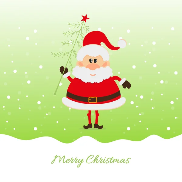Père Noël avec arbre de Noël — Image vectorielle