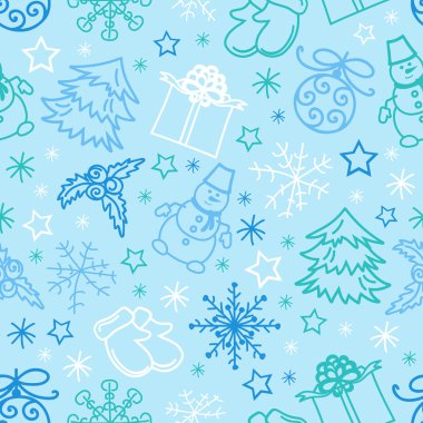 Noel öğeleri içeren deseni