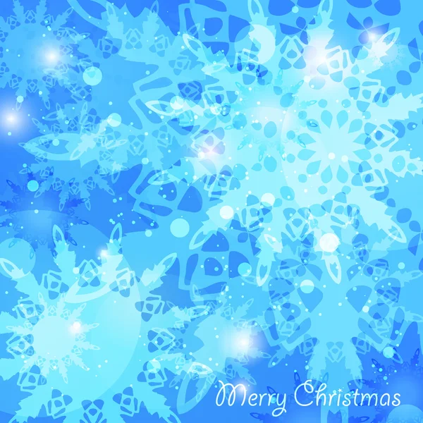 Navidad abstracto azul fondo vacaciones tarjeta de felicitación — Vector de stock