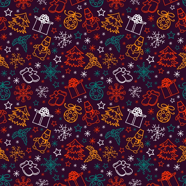 Seamless pattern joyful Christmas — Stock Vector