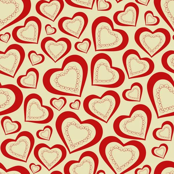 Corazones de patrón sin costuras para el Día de San Valentín — Vector de stock