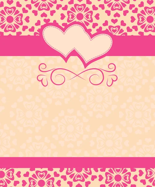 Greeting card Happy Valentine's Day and wedding day — Stock Vector