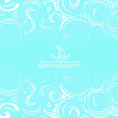 Mavi dalgalar deniz arka plan