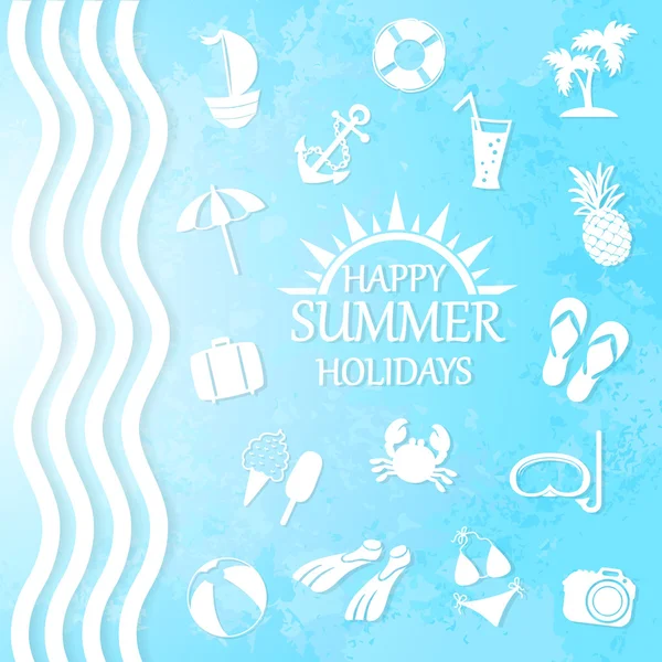 Happy summer holiday — Stock Vector