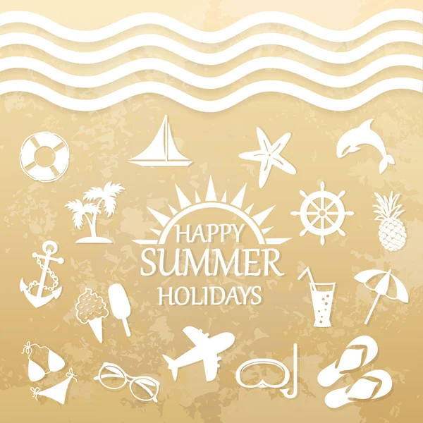 Happy summer holiday — Stock Vector