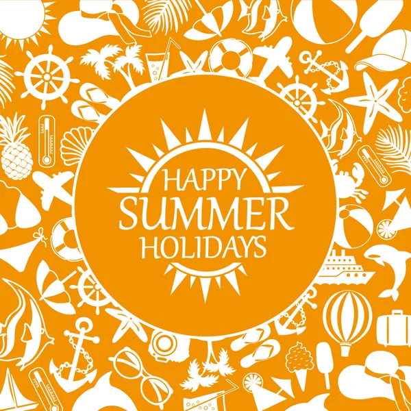 Happy summer holiday — Stock Vector