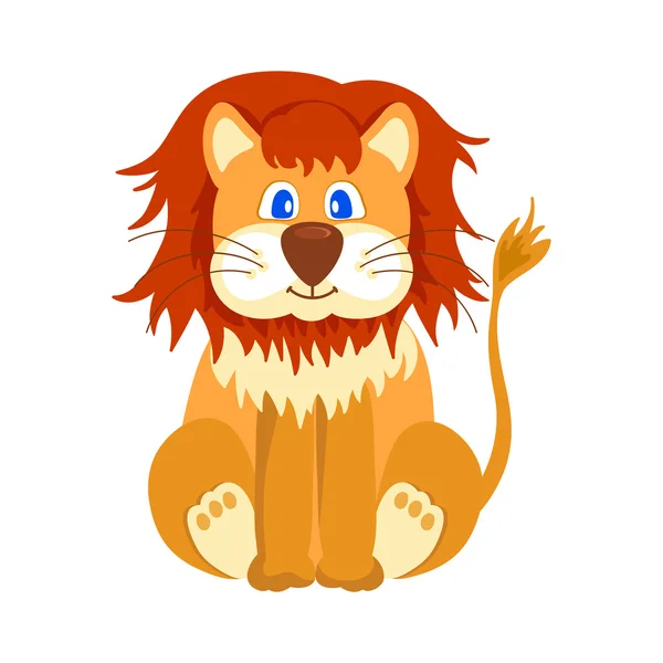 Desenhos animados de leão feliz —  Vetores de Stock