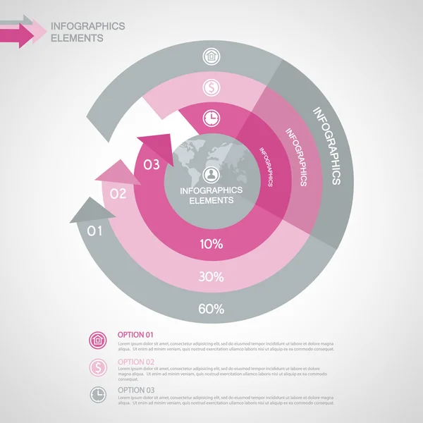 Business Infographics cirkel — Stockvector