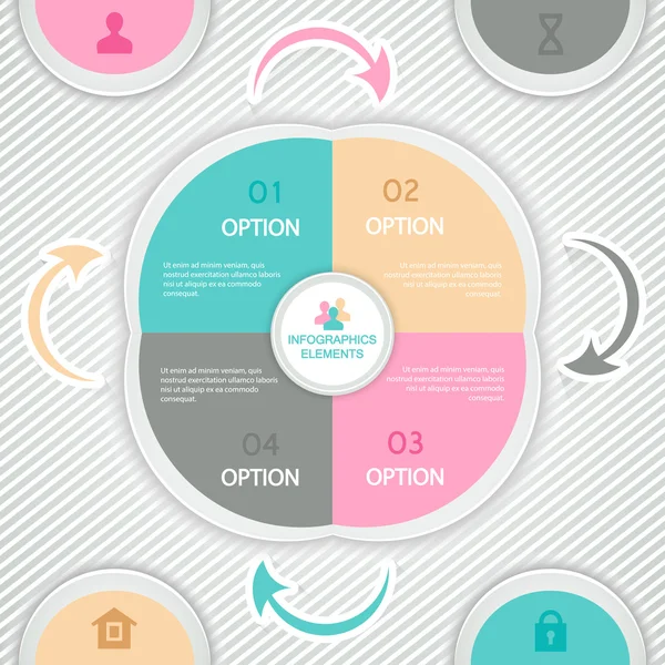 Infografías para presentaciones de negocios — Archivo Imágenes Vectoriales