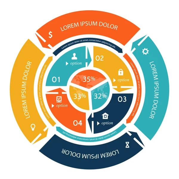 iş sunumu için soyut infographics