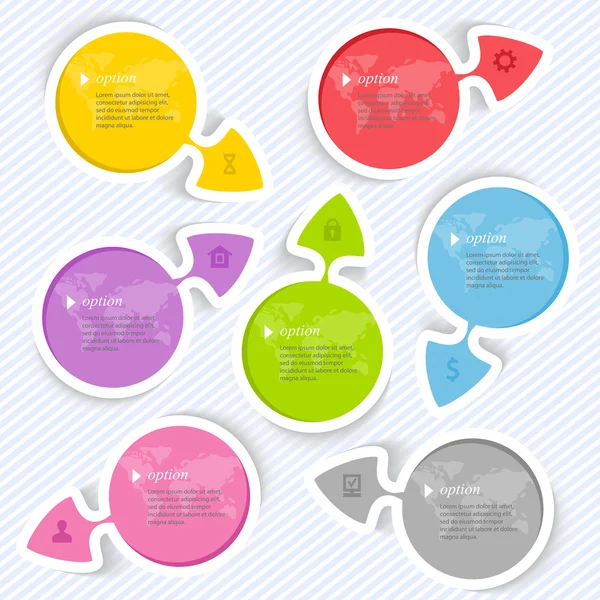 Elementos de setas abstratas para infográfico — Vetor de Stock