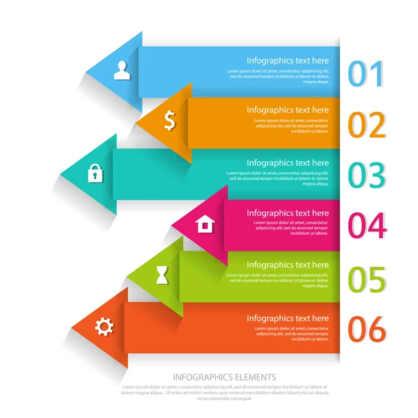 Zakelijke infographics pijlen — Stockvector