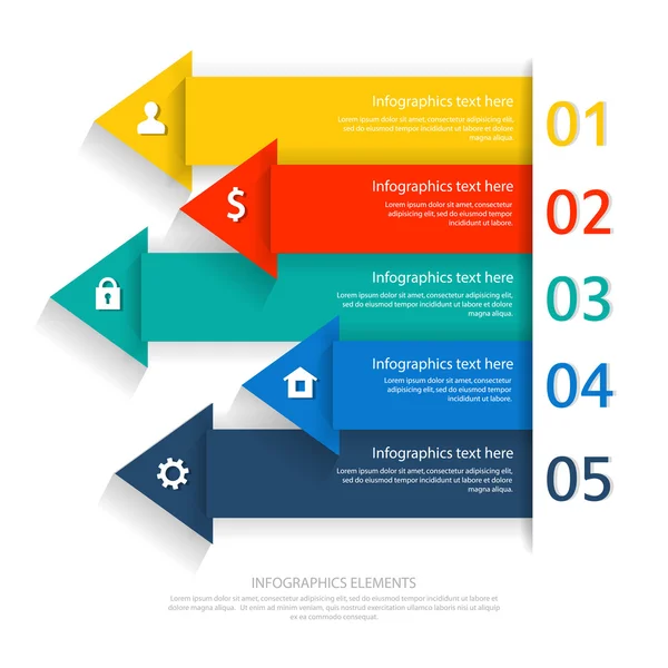 Infográficos de negócios setas — Vetor de Stock