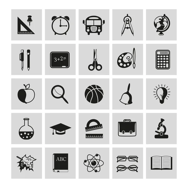 Conjunto de iconos escolares — Archivo Imágenes Vectoriales