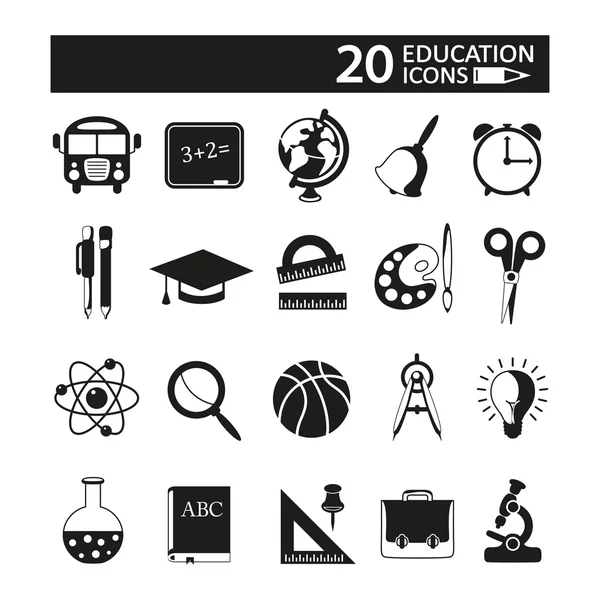 Conjunto de iconos de educación — Vector de stock