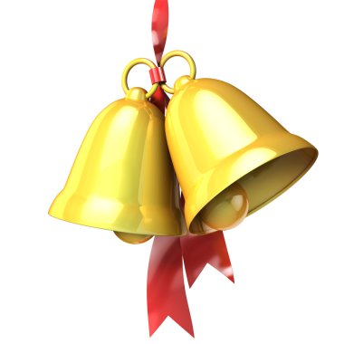 beyaz izole Noel çanları