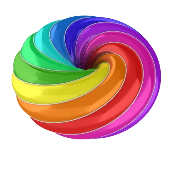 3D streszczenie kolorowy kształt — Zdjęcie stockowe