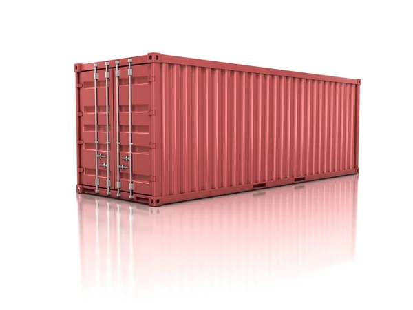 Container isolerad på vit — Stockfoto