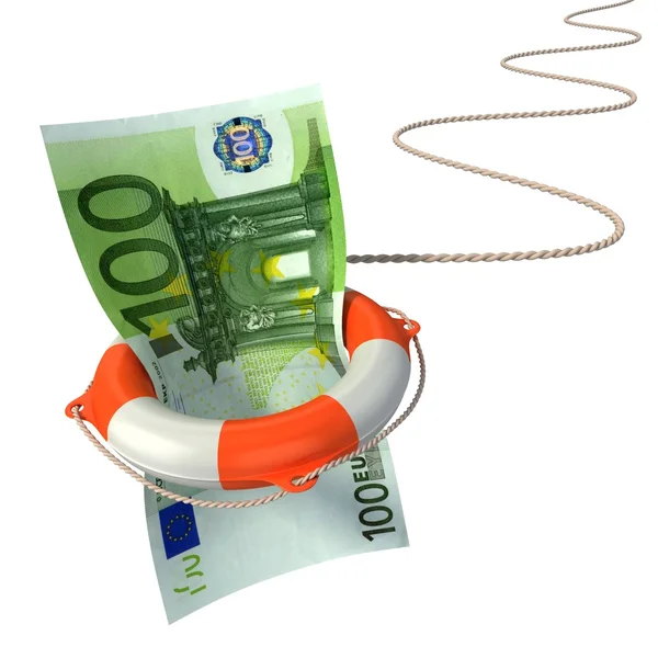 Reddingsboei euro 3D-concept - euro crisis opslaan — Stockfoto