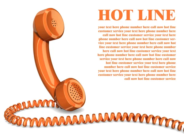 Τηλεφωνικό μικροτηλέφωνο σε λευκό - επικοινωνήστε με 3d έννοια — Φωτογραφία Αρχείου