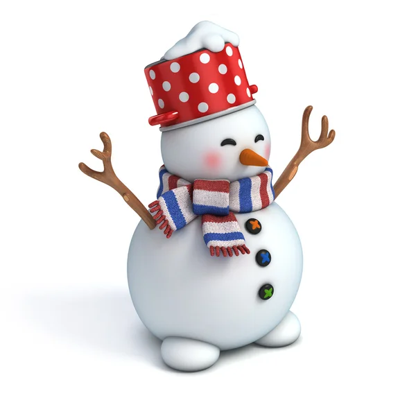 Boneco de neve 3D — Fotografia de Stock
