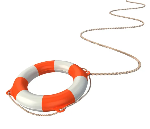 Lifebuoy in the air - aid, saving 3d concept — Stock Photo, Image