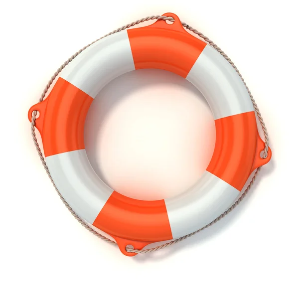 Lifebuoy 3d illustration isolated on white — Stock Photo, Image