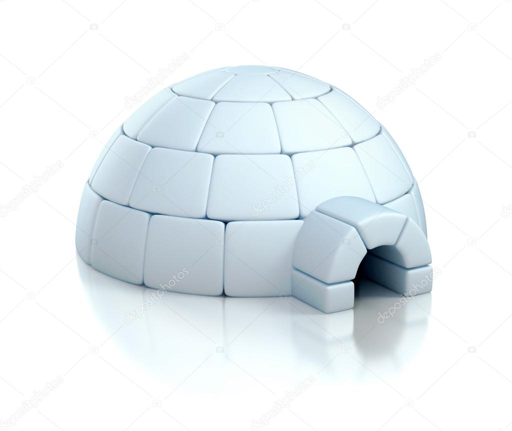 Igloo 3d illustration