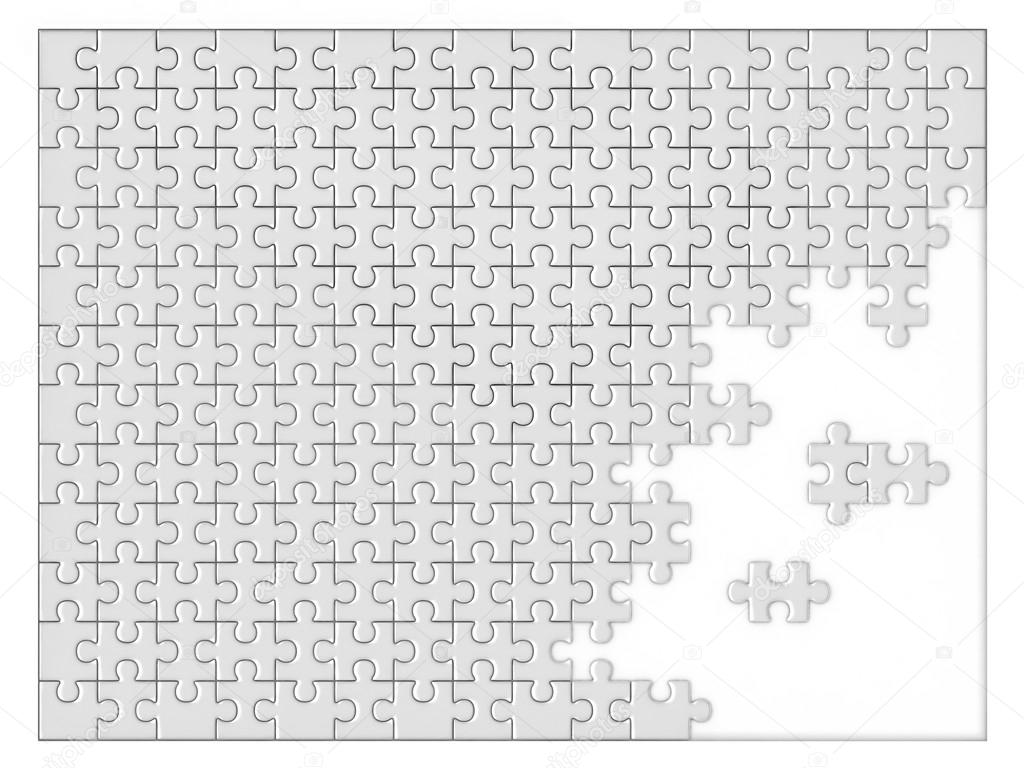 Blank unfinished jigsaw